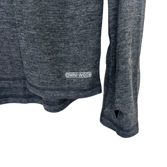 Omniwool Gray Wool Blend Quarter Zip Sz XL - Picture 2 of 4